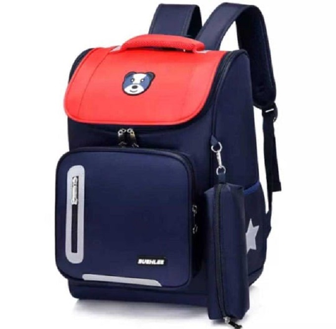 School Bags plus pencil pouch - Navy Blue /Blue
